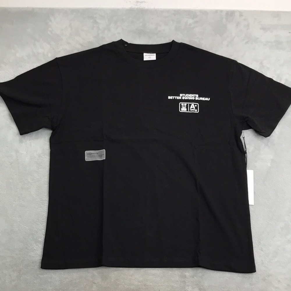 Students Golf Men's Black Tee With White Graphics  Tee New with tags